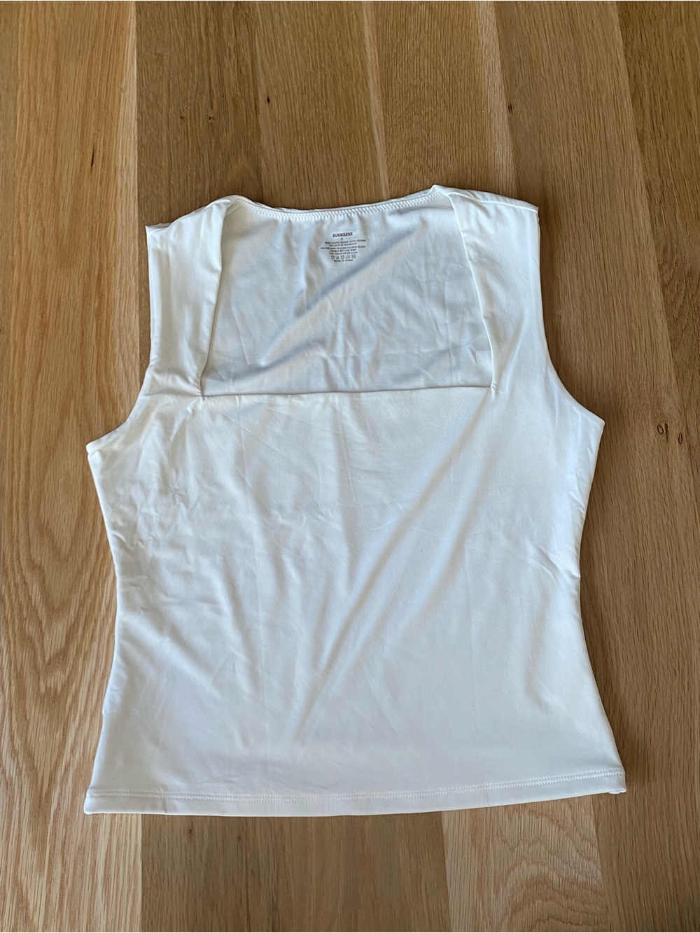 Classic White Square-Neck Tank Top